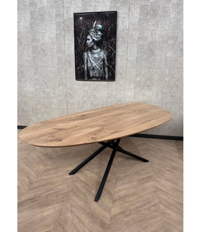 Eiken eettafel Leaf 230x110cm incl frame *sale