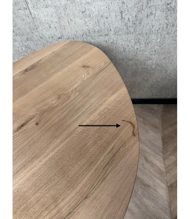 Eiken eettafel Leaf 230x110cm incl frame *sale