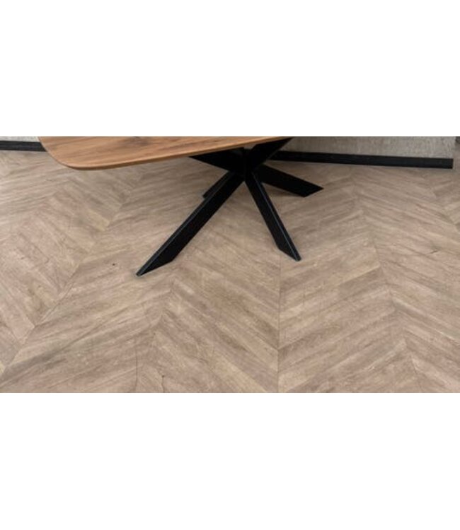 Eiken eettafel Leaf 230x110cm incl frame *sale