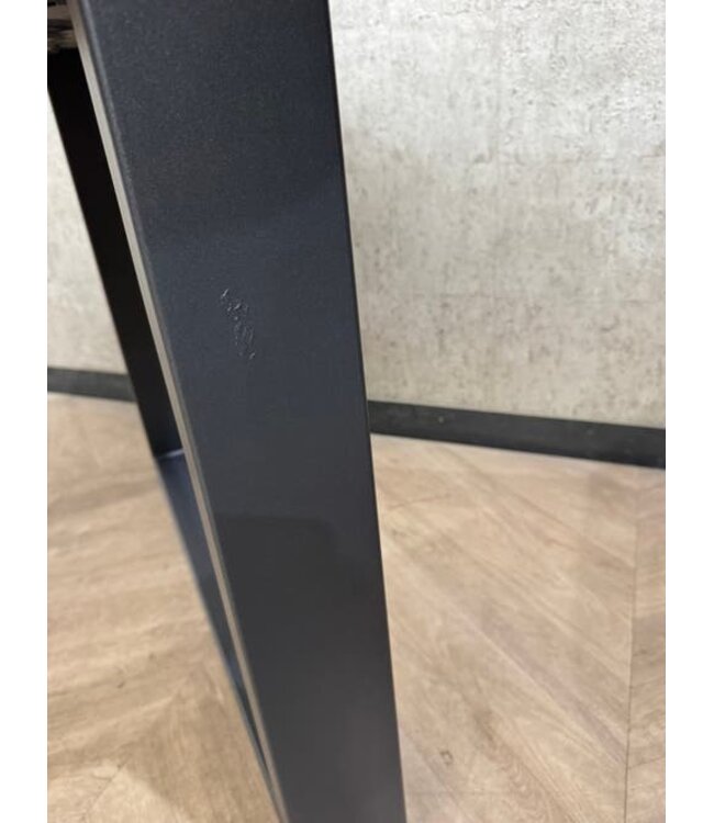 Eiken eettafel 220x100 antraciet frame *showroom