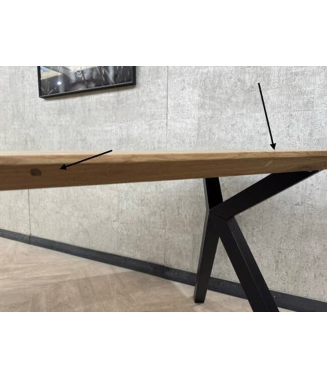 Smalle Deens ovale eiken eettafel 210cm x75 cm *nieuw