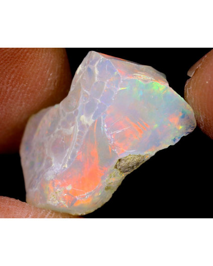 Äthiopischer Welo-Opal in Rohform - "Enclosed Rainbow" - (18 x 11 x 9 mm - 8 Karat) - POC-0153 - VERKAUFT