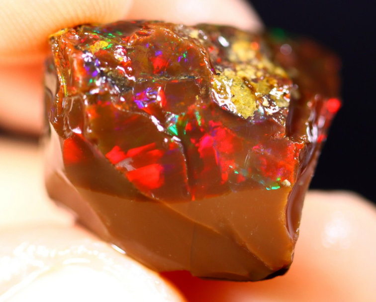 Äthiopischer Welo - Kristall Opal - "Neo Space" - (21x18x16mm - 23 Karat) - POC-0247