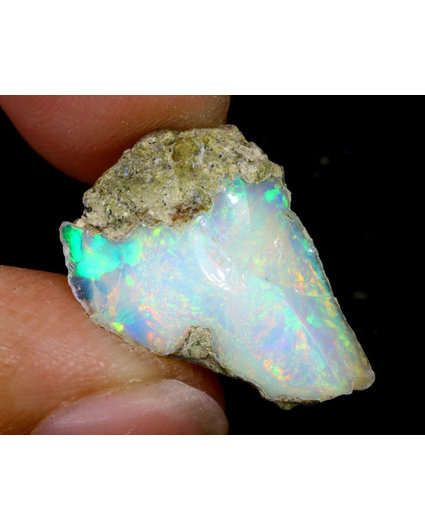 Opale Welo éthiopienne brute - " Heavenly Colour Palette " - (19 x 13 x 6mm - 6 carats) - POC-0265