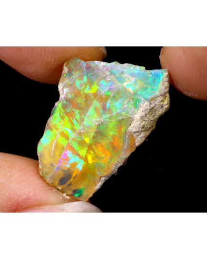 Opale Welo etiope grezzo - " Treasure in Ice" - (21 x 14 x 7 mm - 7 carati) - POC-0277