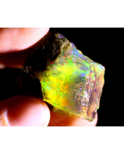 Welo éthiopien brut - Opale cristalline - " Hidden Treasure " - (30 x 25 x 16 mm- 65 carats) - POC-0282