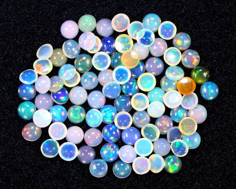 Set of Ethiopian Welo Opals - "Treasure Collection" - (3.9x3.8x1.8mm - 13.24 carats) - POC-0292