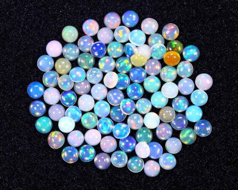 Set di opali Welo etiopi - " Treasure Collection" - (3.9x3.8x1.8mm - 13,24 carati) - POC-0292
