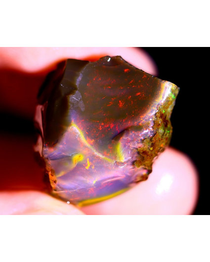 Ruwe Ethiopische Welo - Kristal Opaal - "Planetary Destruction" - (23 x 18 x 16 mm - 28 karaat) - POC-0296