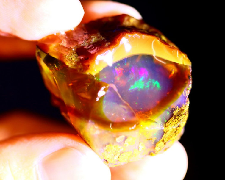 Ruwe Ethiopische Welo - Kristal Opaal - "Universal Fantasy" - (31 x 27 x 21 mm - 86 karaat) - POC-0299