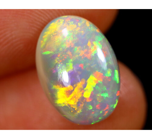 Ethiopian Welo Opal - "Sun Spotted" - (13.7 x 9.8 x 5.1 mm - 3.29 carats) - POC-0323