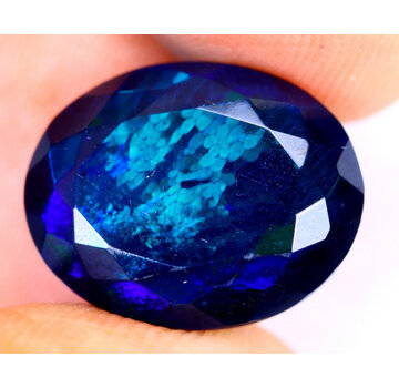 Talla Facetada - Opalo Welo Etíope Ahumado - "Gorgeous Ice" - (15.7x12.6x8.7 mm - 7.42 quilates) - POC-0335