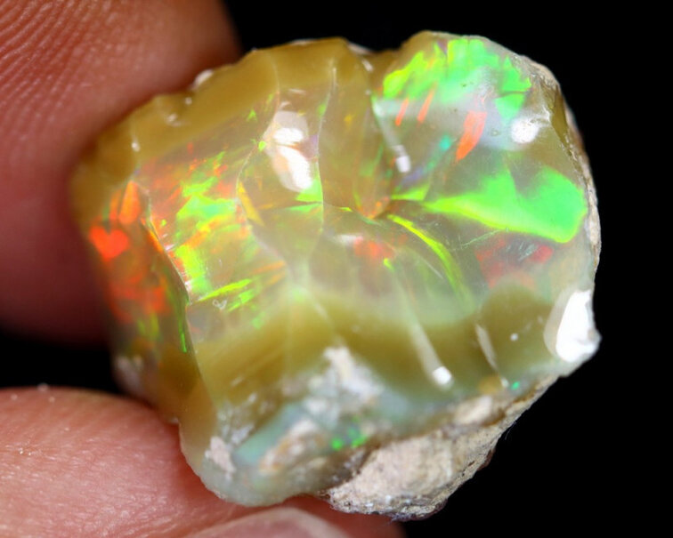 Rough Ethiopian Welo Opal - "Nature's Awakening" - (18 x 15 x 9 mm - 11 carats) - POC-0338