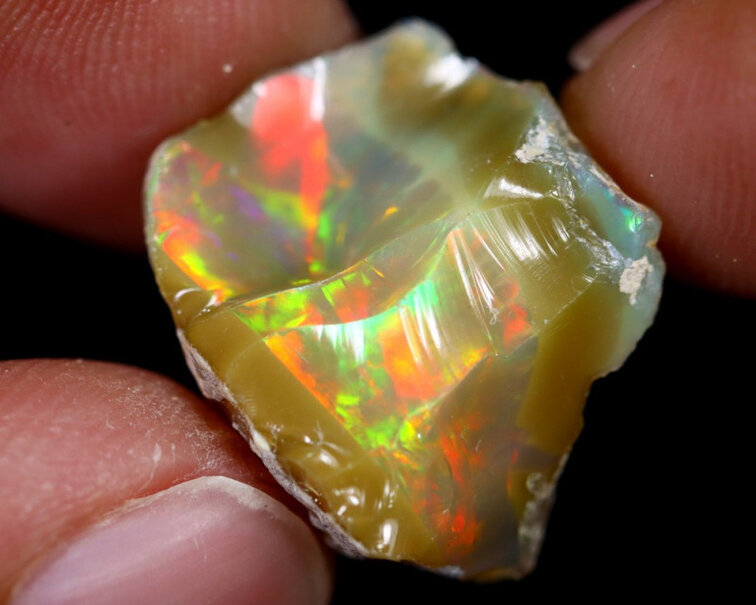 Rough Ethiopian Welo Opal - "Nature's Awakening" - (18 x 15 x 9 mm - 11 carats) - POC-0338