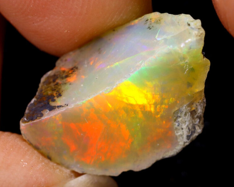 Äthiopischer Welo-Opal in Rohform - ""Brightest Day"" - (18 x 10 x 5 mm - 6 Karat) - POC-0341