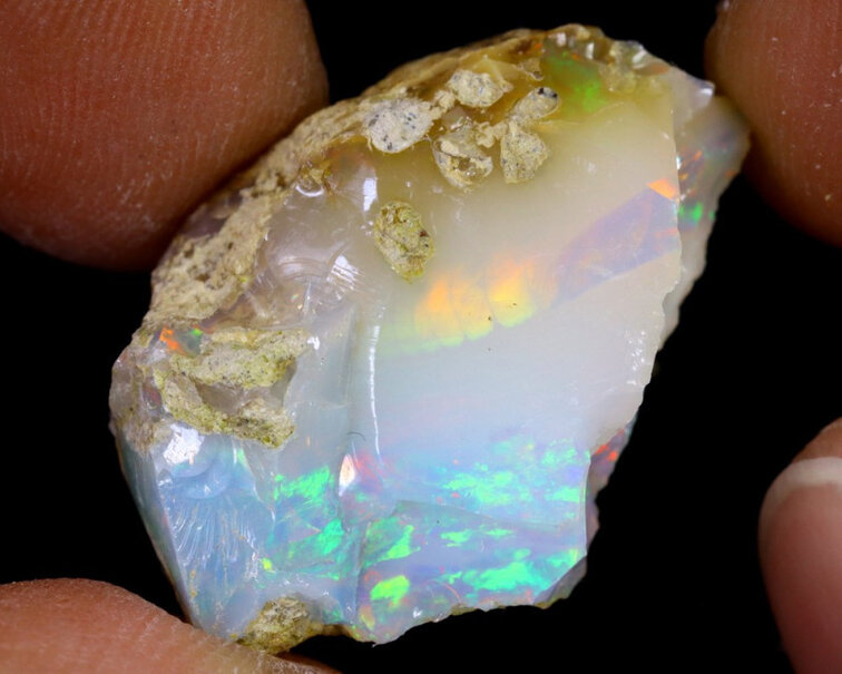 Rough Ethiopian Welo Opal - "Magic of the Elements" - (25 x 15 x 14 mm - 19 carats) - POC-0353
