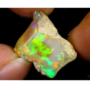 Äthiopischer Welo-Opal in Rohform - " Deepest Secret" - (15 x 13 x 9 mm - 9 Karat) - POC-0358