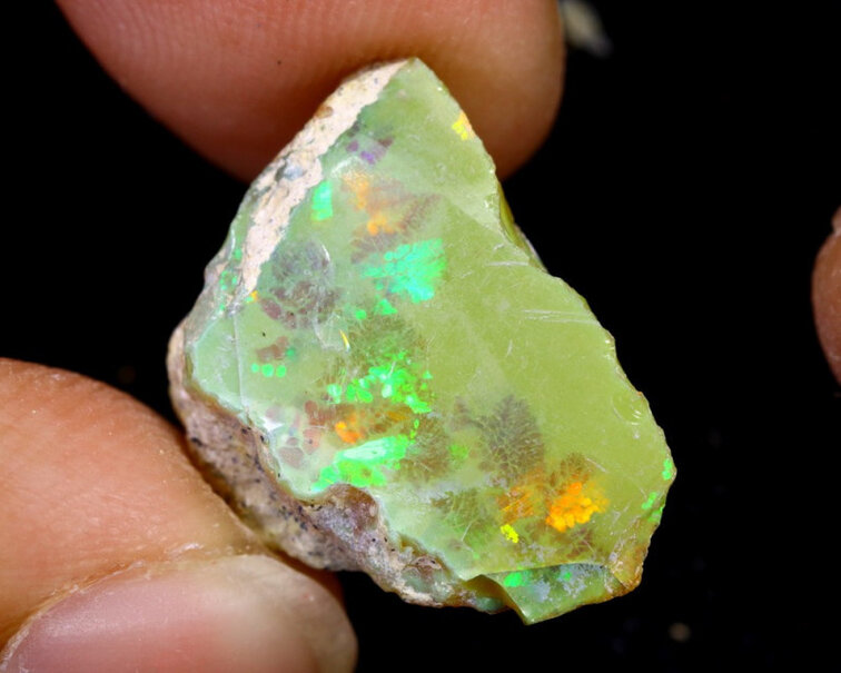 Rough Ethiopian Welo Opal - "Zombie Arise" - (18 x 11 x 8 mm - 7 carats) - POC-0360