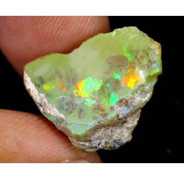 Äthiopischer Welo-Opal in Rohform - "Zombie Arise" - (18 x 11 x 8 mm - 7 Karat) - POC-0360