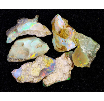 Äthiopischer Welo-Opal in Rohform - " Colourful Riches" - (20 x 13 x 9 mm - 43 Karat) - POC-0361