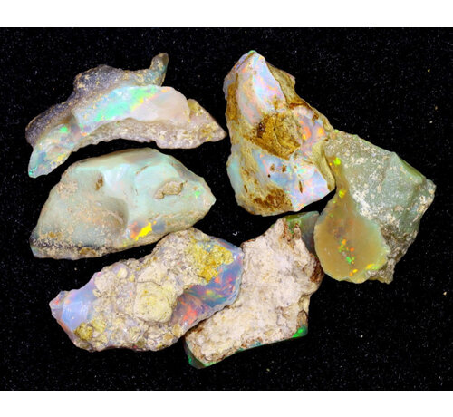 Rough Ethiopian Welo Opal - "Colourful Riches" - (20 x 13 x 9 mm - 43 carats) - POC-0361