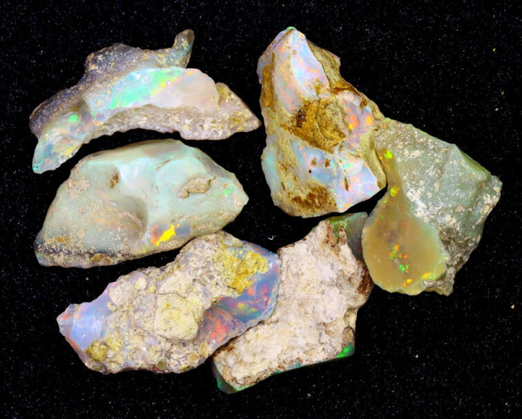 Rough Ethiopian Welo Opal - "Colourful Riches" - (20 x 13 x 9 mm - 43 carats) - POC-0361