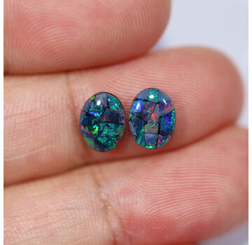 Australian Opaal - Tripletta - "Heavenbound Colours (8 x 6 x 2 mm - 1,45 carati) - POC-0364