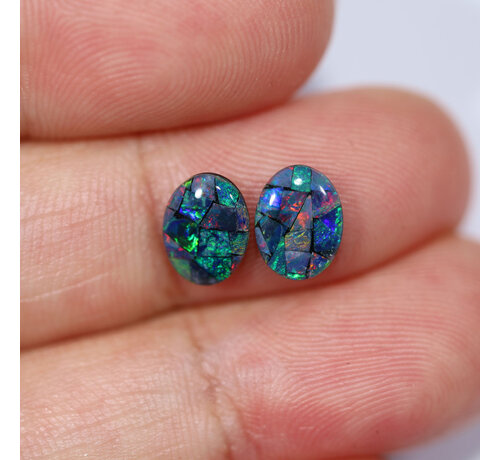 Australian Opal - Triplets - ‘Heavenbound Colours (10 x 9 mm - 3.25 carats) - POC-0600