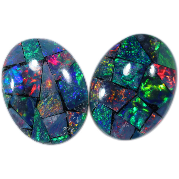Australischer Opal - Triplets - " Heavenbound Colours (8 x 6 x 2 mm - 1,45 Karat) - POC-0364