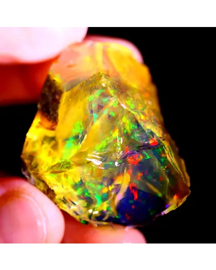 Rough Ethiopian Welo - Crystal Opal - "Stone of Hope" - (33 x 33 x 17 mm - 68 carats) - POC-0395