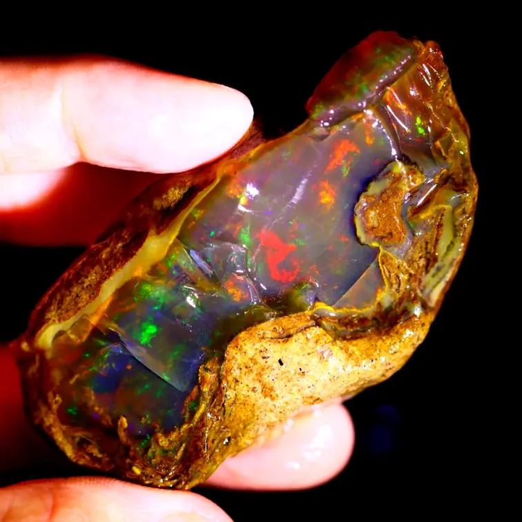 Rough Ethiopian Welo - Crystal Opal - "Crystal of Hope" - (72 x 36 x 18 mm - 249 carats) - POC-0406