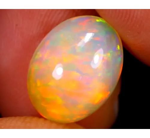 Natural Ethiopian Welo Opal - "Astral Sun"  - 12.4 x 9.4 x 4.8 mm - 2.93 carats - POC-0421