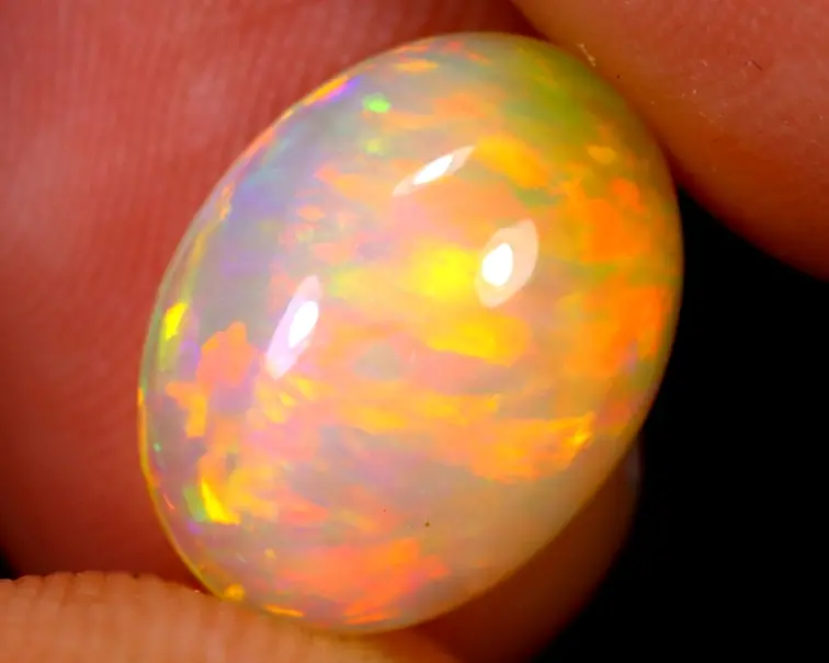 Natural Ethiopian Welo Opal - "Astral Sun"  - 12.4 x 9.4 x 4.8 mm - 2.93 carats - POC-0421