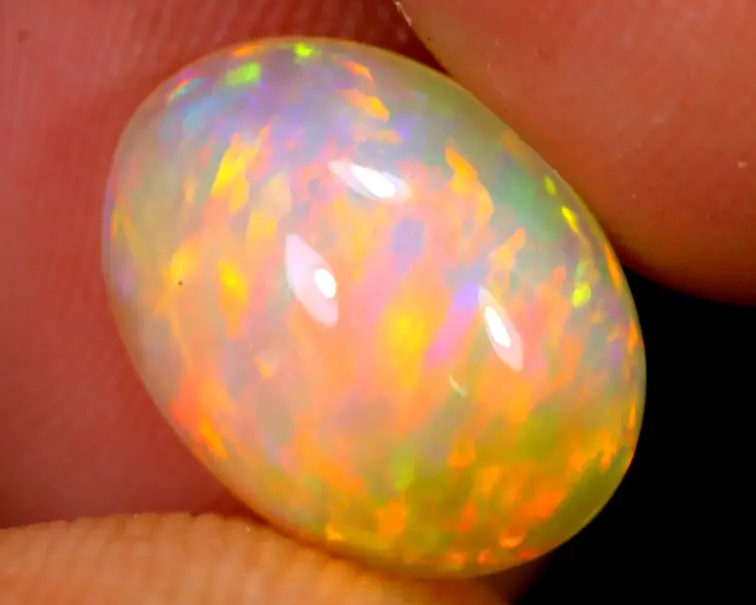 Natural Ethiopian Welo Opal - "Astral Sun"  - 12.4 x 9.4 x 4.8 mm - 2.93 carats - POC-0421