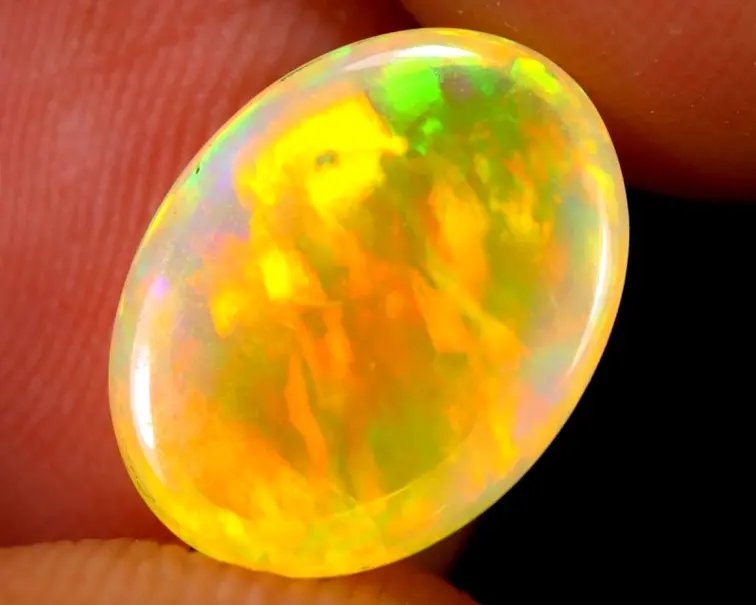 Natural Ethiopian Welo Opal - "Astral Sun"  - 12.4 x 9.4 x 4.8 mm - 2.93 carats - POC-0421