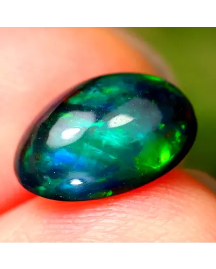 Ethiopian Welo - Smoked Opal "Dark Mist" - (9 x 6.3 x 3.3 mm - 0.96 carats) - POC-0423