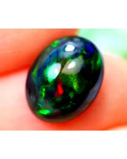 Ethiopian Welo - Smoked Opal "Mythical Forest" - (12 x 9.2 x 5 mm - 2.30 carats) - POC-0425