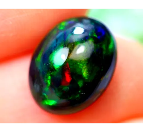 Ethiopian Welo - Smoked Opal "Mythical Forest" - (12 x 9.2 x 5 mm - 2.30 carats) - POC-0425