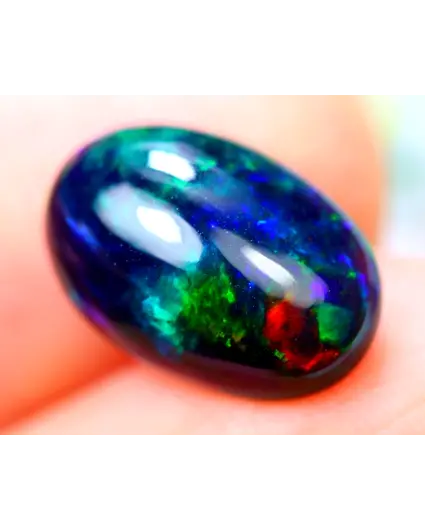 Ethiopian Welo - Smoked Opal "Ocean's Spirit" - (12.2 x 8 x 4.3 mm - 2.25 carats) - POC-0426