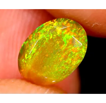 Faceted Ethiopian Welo Opal - "Morning Glow" - 8.8 x 6.4 x 4.8 mm - 1.23 carats - POC-0434