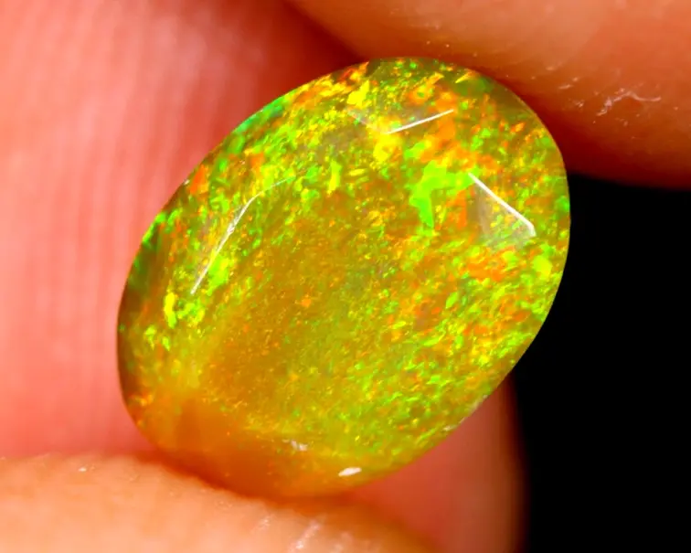 Faceted Ethiopian Welo Opal - "Morning Glow" - 8.8 x 6.4 x 4.8 mm - 1.23 carats - POC-0434