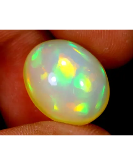 Natuurlijke Ethiopische Welo Opaal - "Colourful Egg" - 16.4 x 13.2 x 12.2 mm - 11.18 karaat - POC-0436