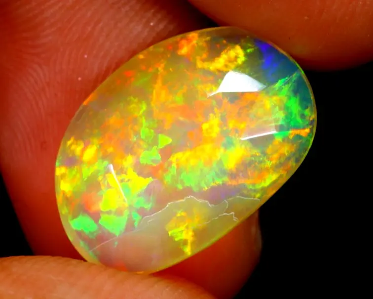 Natural Ethiopian Welo Opal - Rose Cut "Morning Rise" - 16.4 x 11.3 x 4.2 mm - 3.99 carats - POC-0471