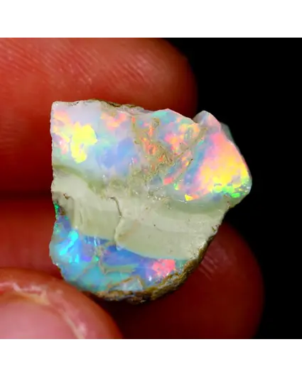 Rough Ethiopian Welo Opal - "Separated Beauty" - (15 x 14 x 5 mm - 3 carats) - POC-0482