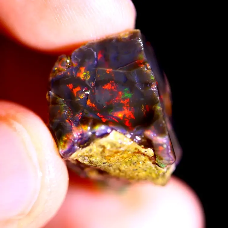 Ruwe Ethiopische Welo - Kristal Opaal - "Multiversal Growth" - (19 x 16 x 13 mm - 20 karaat) - POC-0487