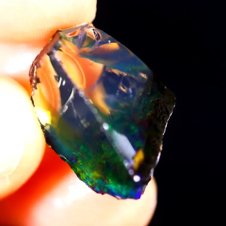Welo etiope grezzo - Opale di cristallo - " Cryo Chamber" - (23 x 13 x 11 mm - 19 carati) - POC-0489