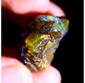 Rough Ethiopian Welo - Crystal Opal - "Mysterious Dimension" - (24 x 16 x 14 mm - 30 carats) - POC-0491 Chamber" - (23 x 13 x 11 mm - 19 carats) - POC-0489 - Copy