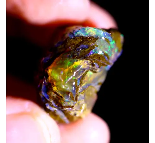 Äthiopischer Welo-Rohstein - Kristallopal - " Mysterious Dimension" - (24 x 16 x 14 mm - 30 Karat) - POC-0491