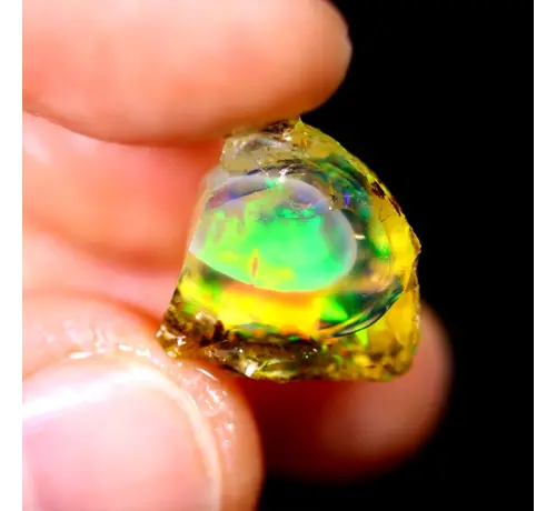 Welo éthiopien brut - Opale cristalline - "Nature Reborn" - (14 x 13 x 8 mm - 8 carats) - POC-0502