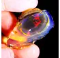 Rough Ethiopian Welo - Crystal Opal - "Black Hole" - (36 x 22 x 5 mm - 20 carats) - POC-0503